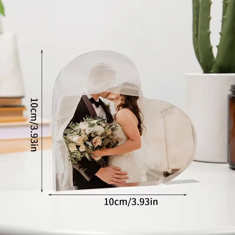 Custom Acrylic Photo Plaque – Personalised Desktop Photo Frame Father's Day Gift
