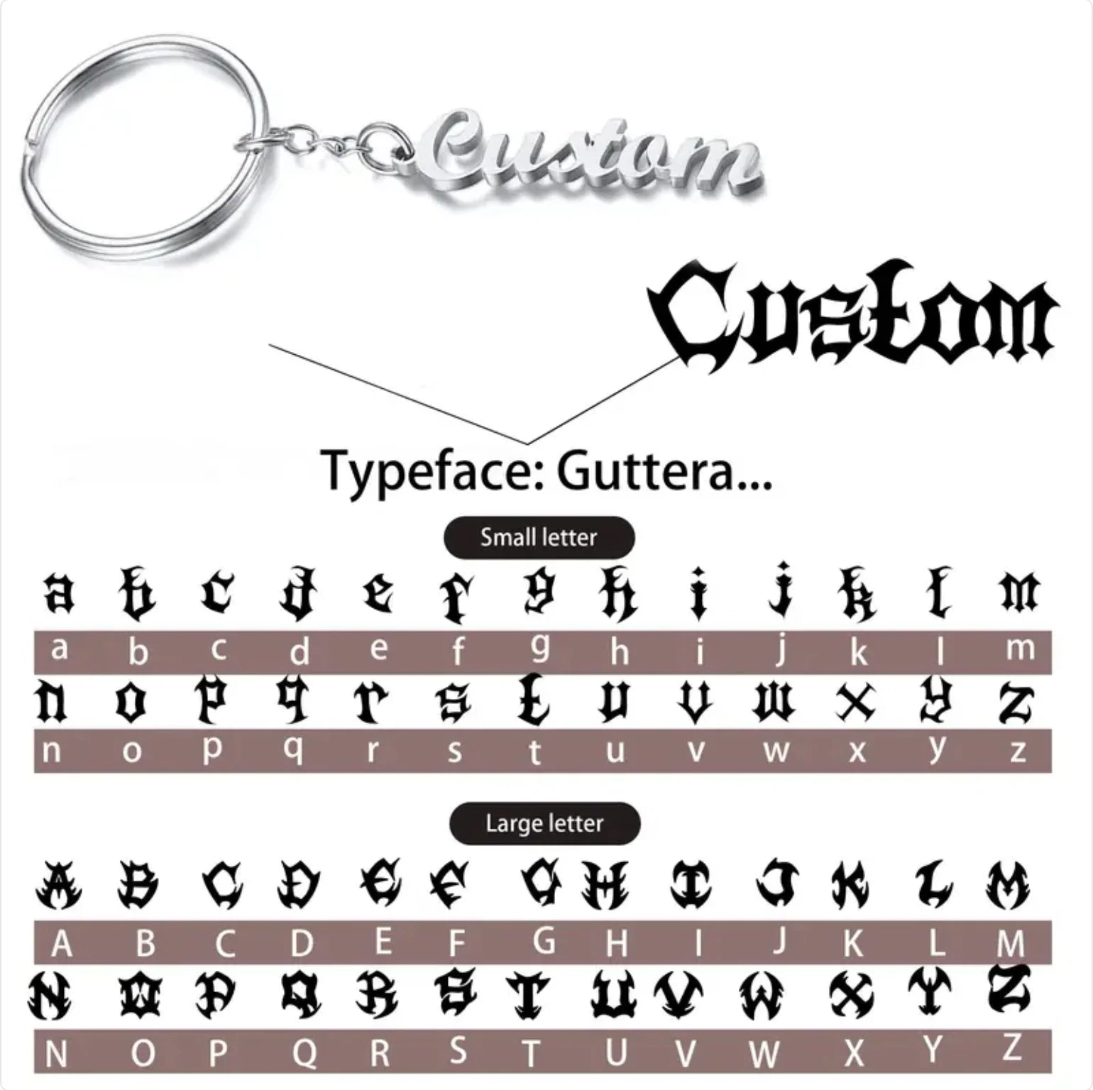 Personalized Name Keychain - Custom Shape Tag Key Ring Mothers Day Anniversary Birthday