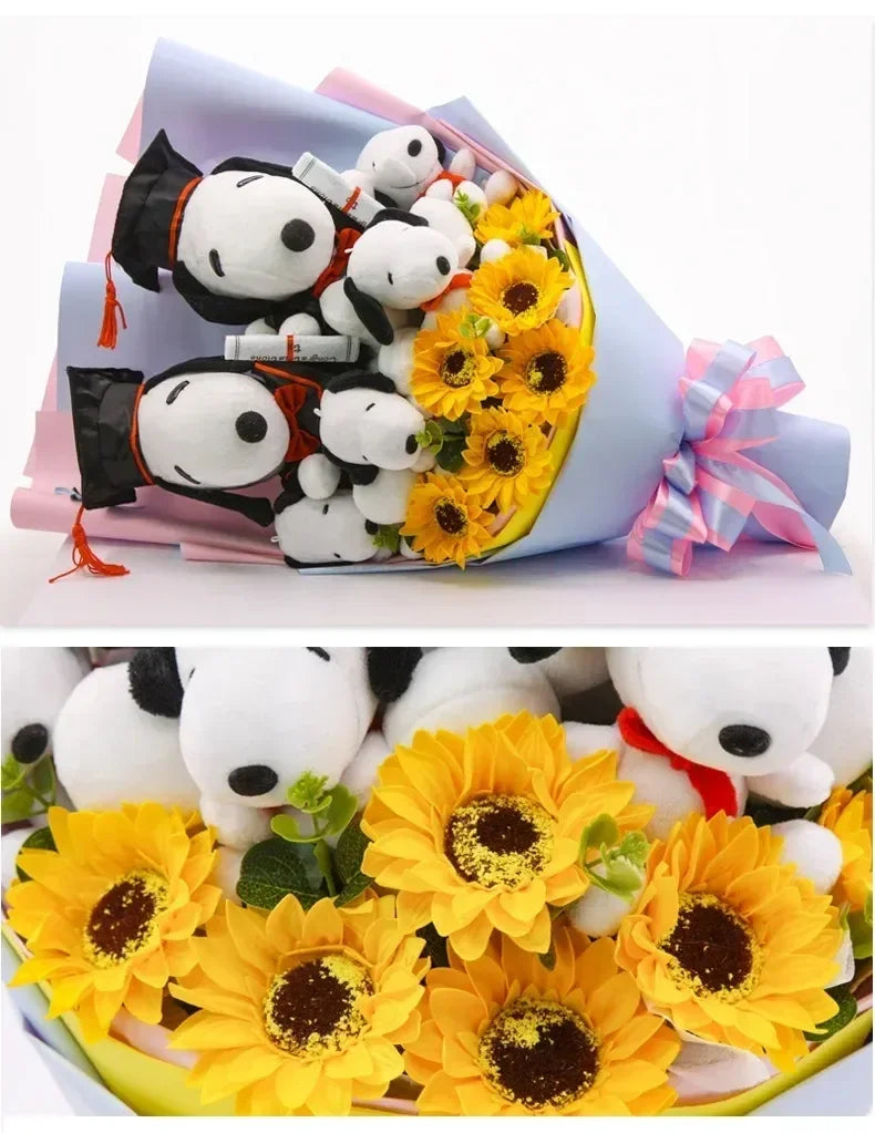 Plush Puppies Bouquet Gift - Graduation, Birthday & Mother's Day