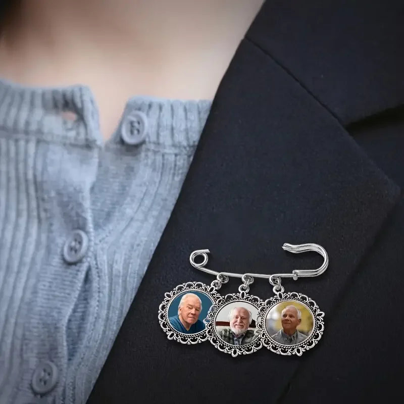 Personalised custom round/oval wedding dress accessories bouquet pendant wedding memorial decorations