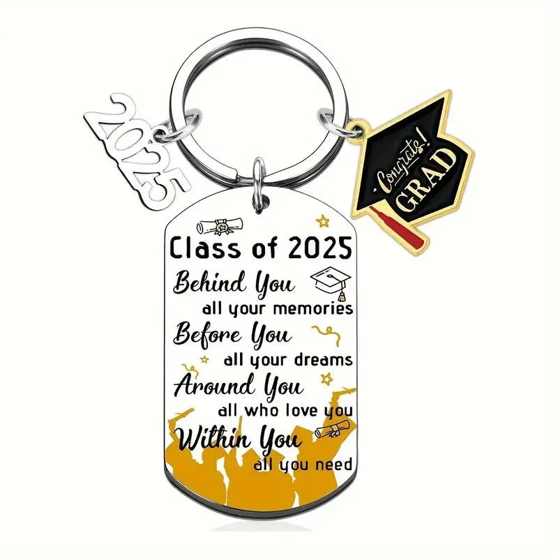 Class of 2026 Graduation Keychain - Inspirational Gift for Her