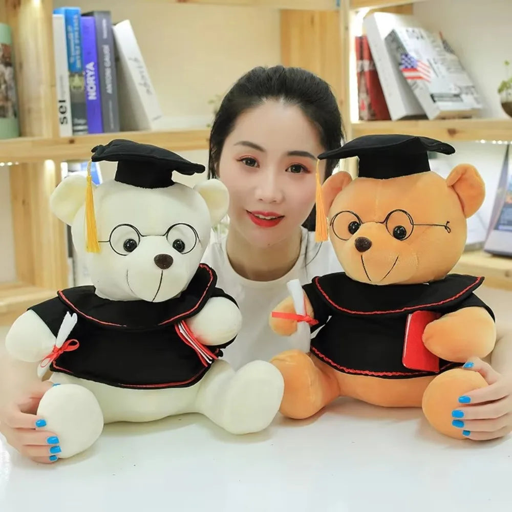 Graduation Gift - Doctor Bear Plush Toy with Glasses & Cap