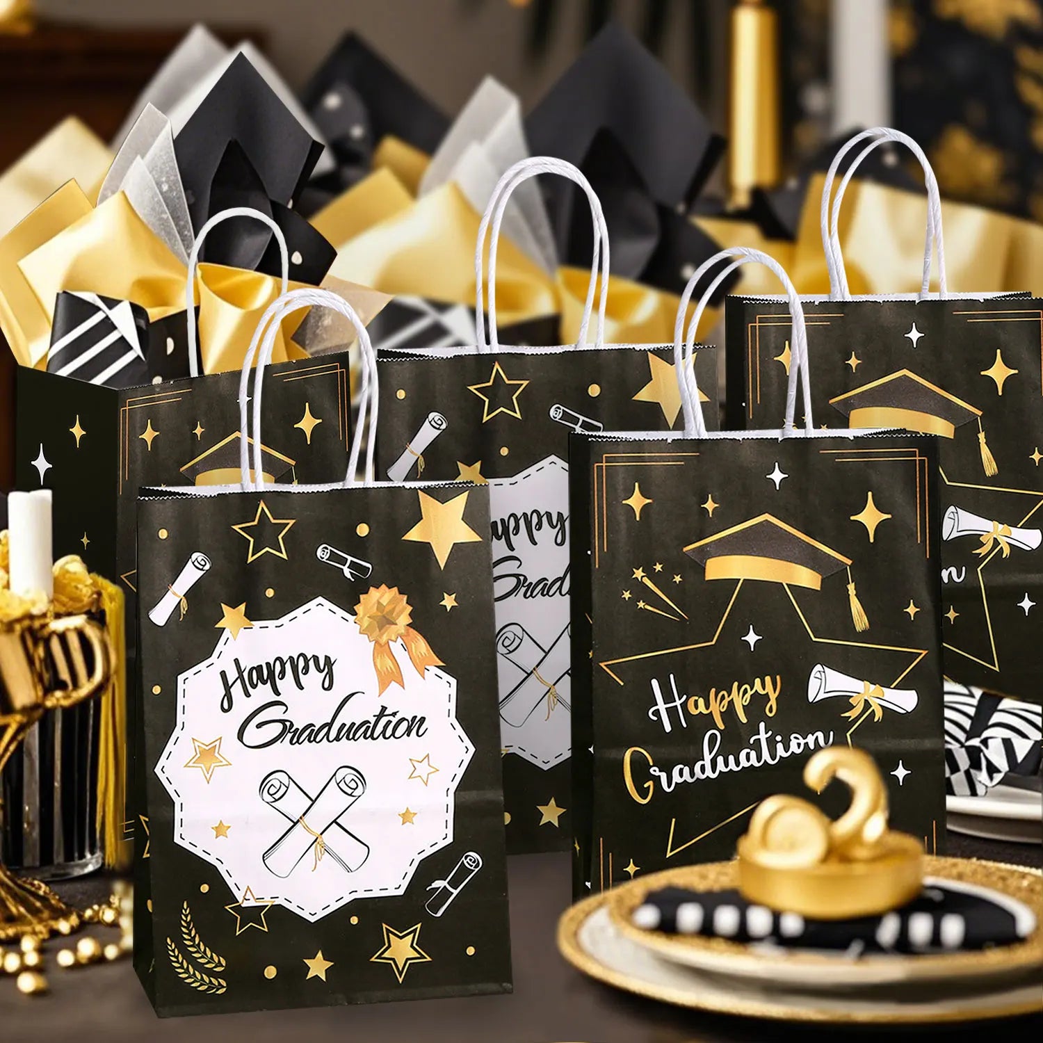 Graduation Gift Bags with Handles - Party Favor Bags