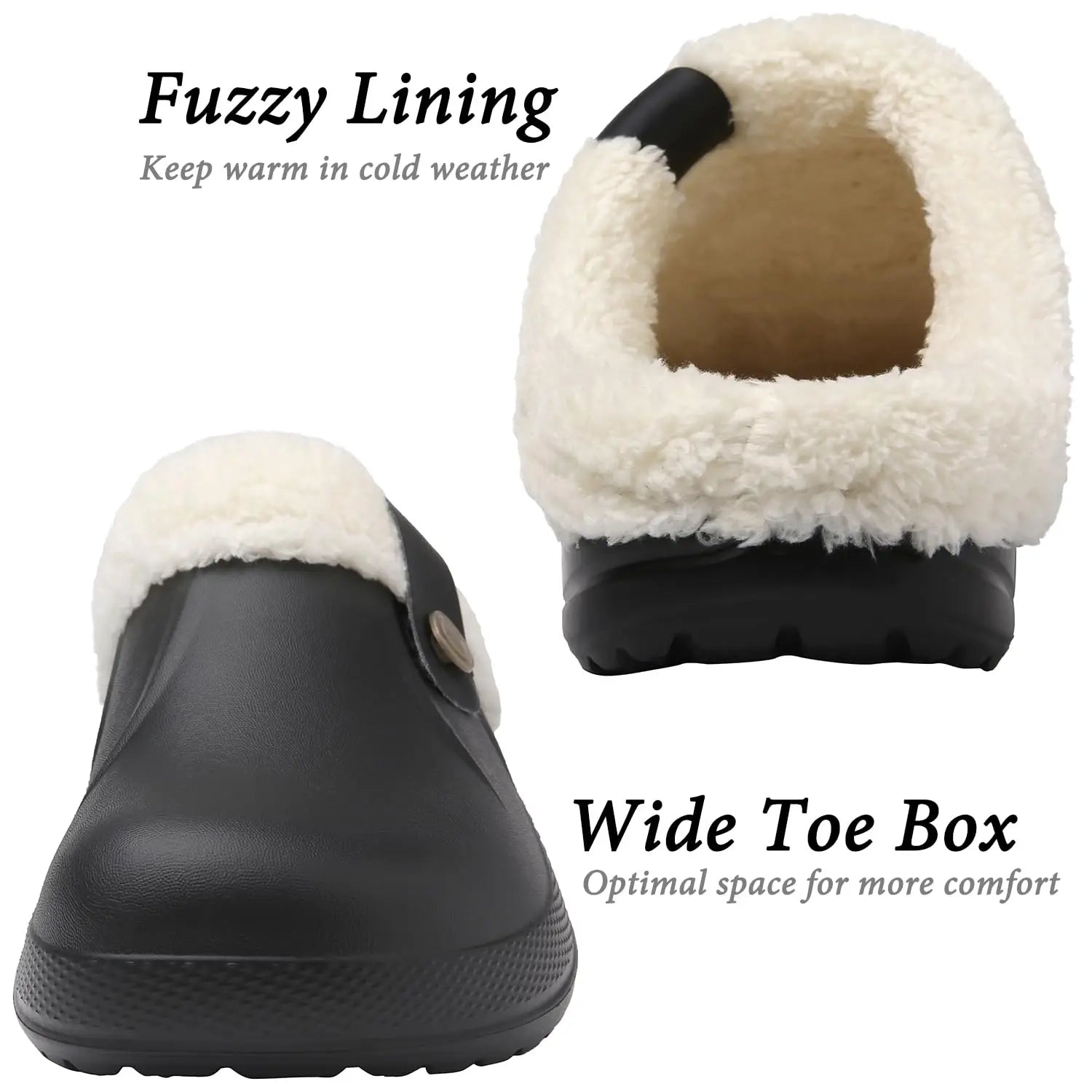 Men's Waterproof Fur Slippers – Warm Non-Slip Winter Shoes