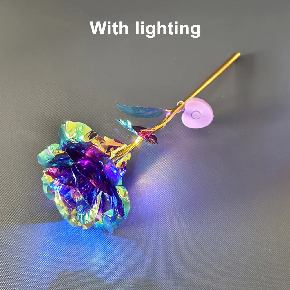 Gold Rose LED Light Gift for Valentine's Mother's Day