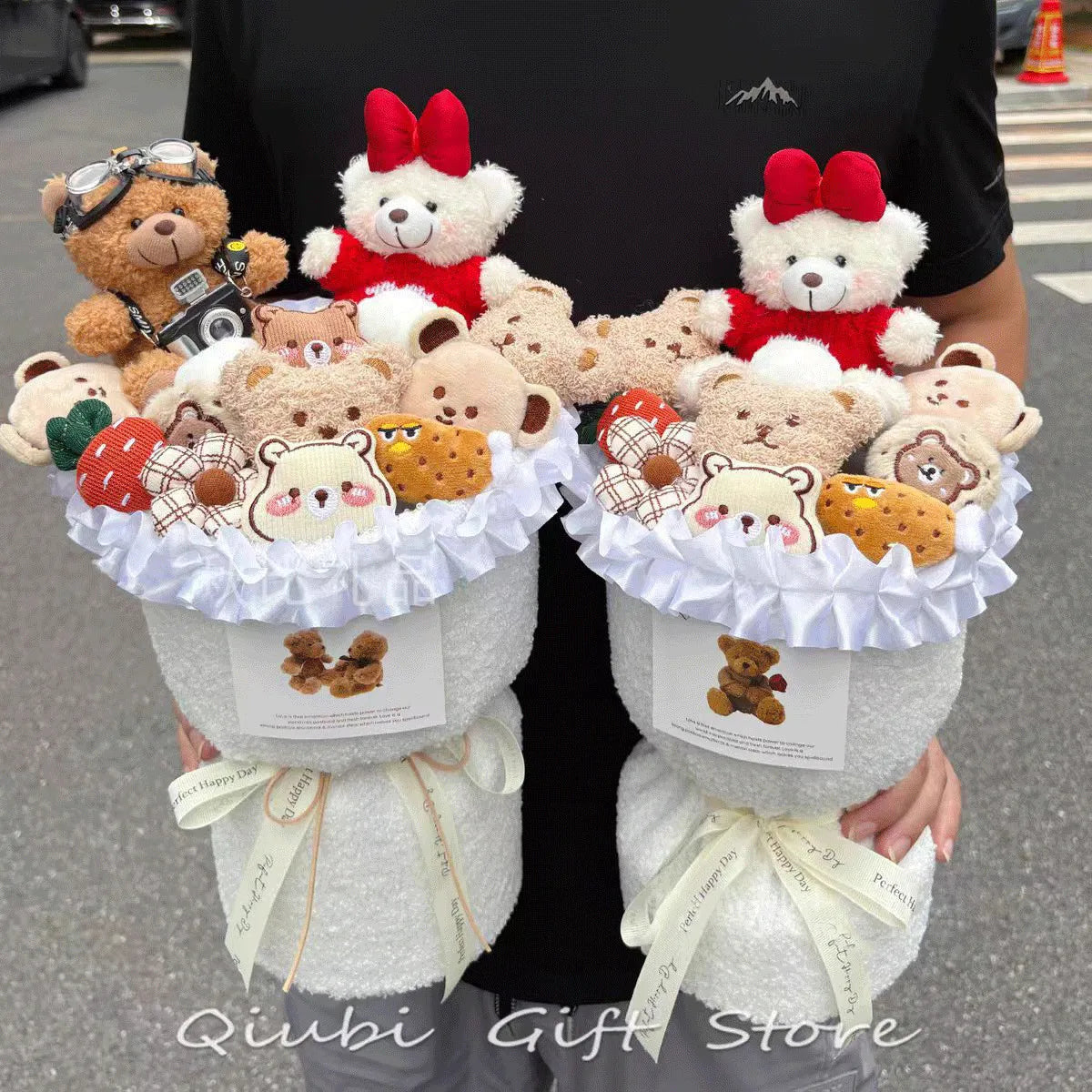 Birthday Gifts for Girlfriend - Cute Doll Bouquet Flowers, Lovely Surprise Present Idea for Her Special Day Valentine's Day