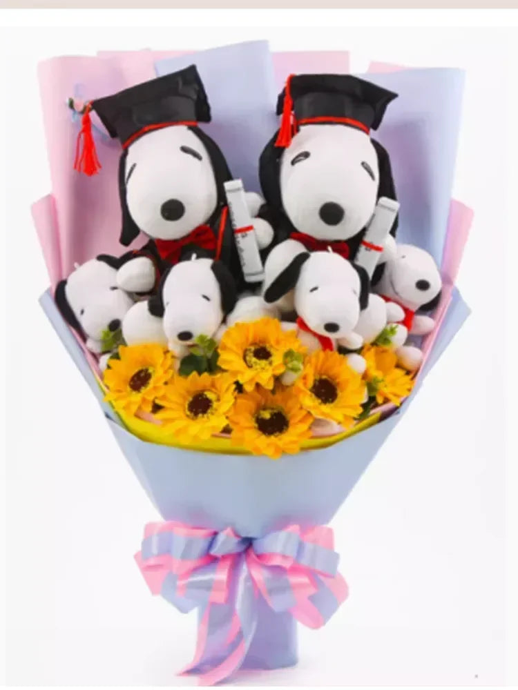 Plush Puppies Bouquet Gift - Graduation, Birthday & Mother's Day
