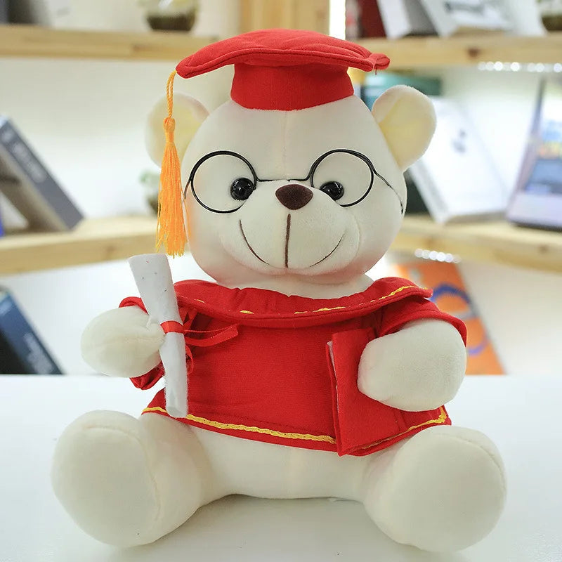 Graduation Gift - Doctor Bear Plush Toy with Glasses & Cap