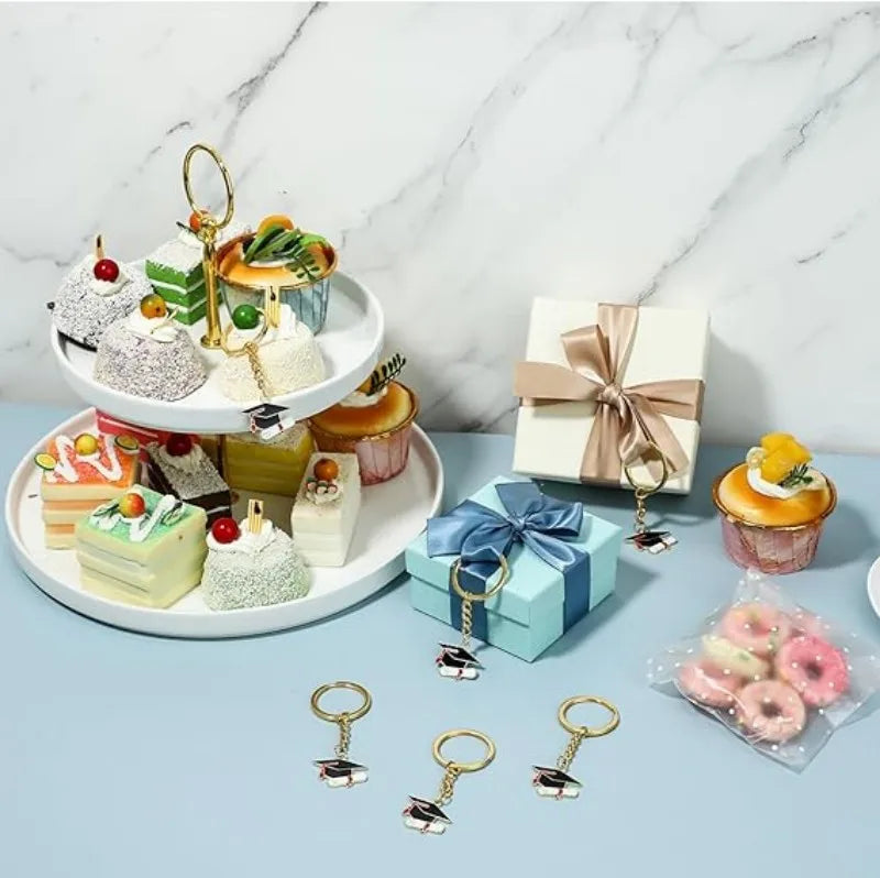 Graduation Cap Keychains - Happy Graduation Gifts (20 Pack)