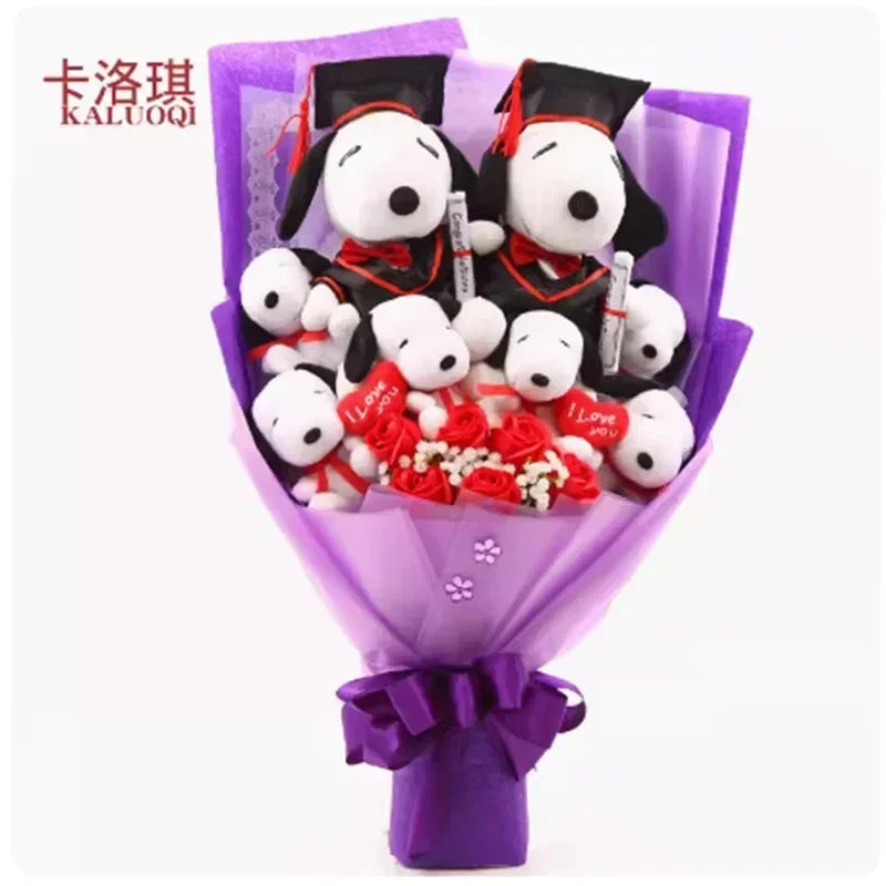 Plush Puppies Bouquet Gift - Graduation, Birthday & Mother's Day