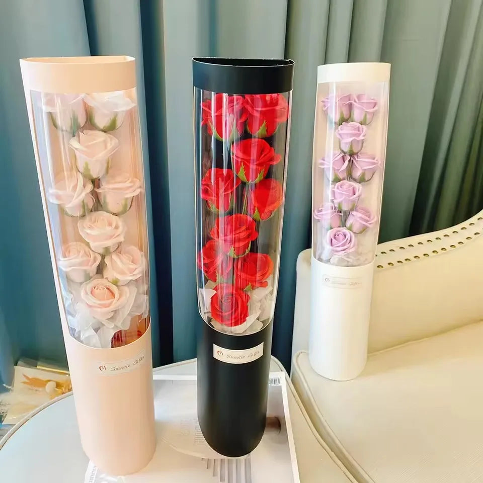 Charming Rose Bouquet Soap Flower Gift Box Perfect Gift for Valentine's Day Wedding & Engagement Unique Home Decor Accents