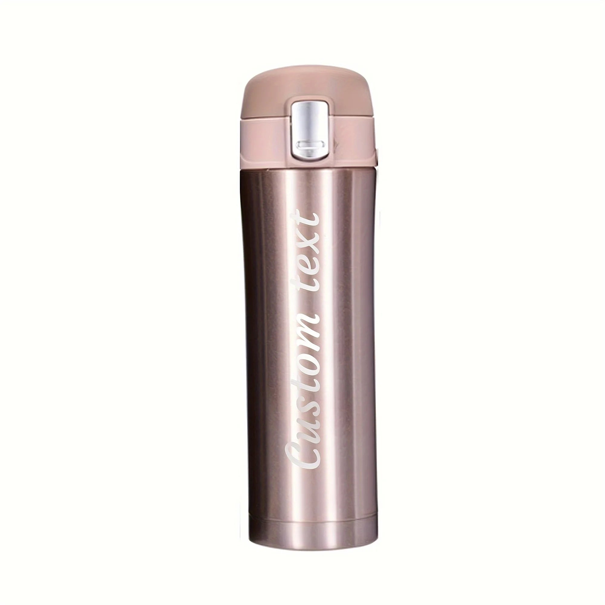 Personalized Laser Engraved Water Bottle – Insulated Stainless Steel 500ml with flip lockable lid