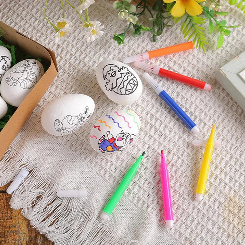 Easter DIY Hand-Painted Eggs Kit with Cartoon Design - Kids Easter Craft Gift