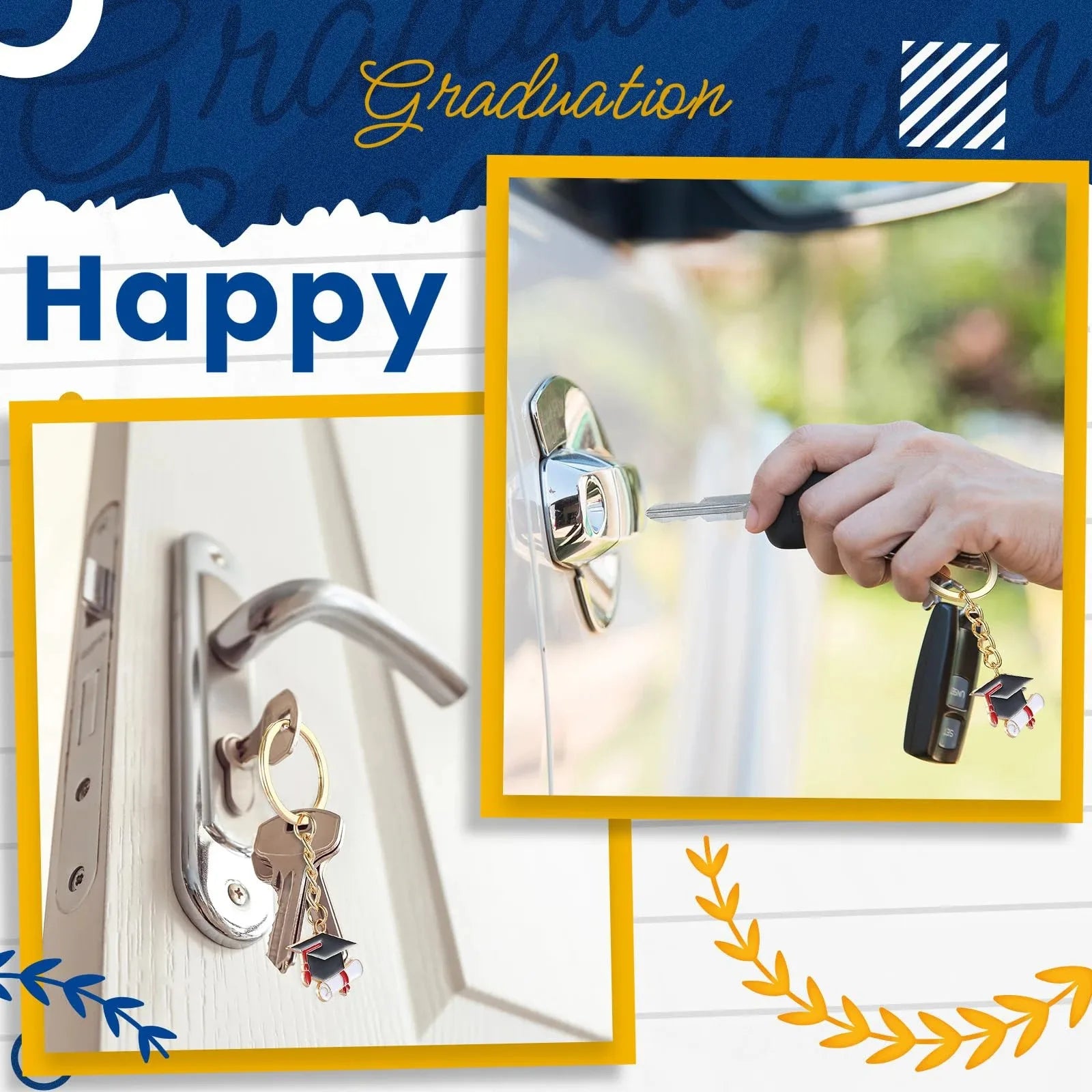 Graduation Inspirational Keychain Set - Graduation Gifts