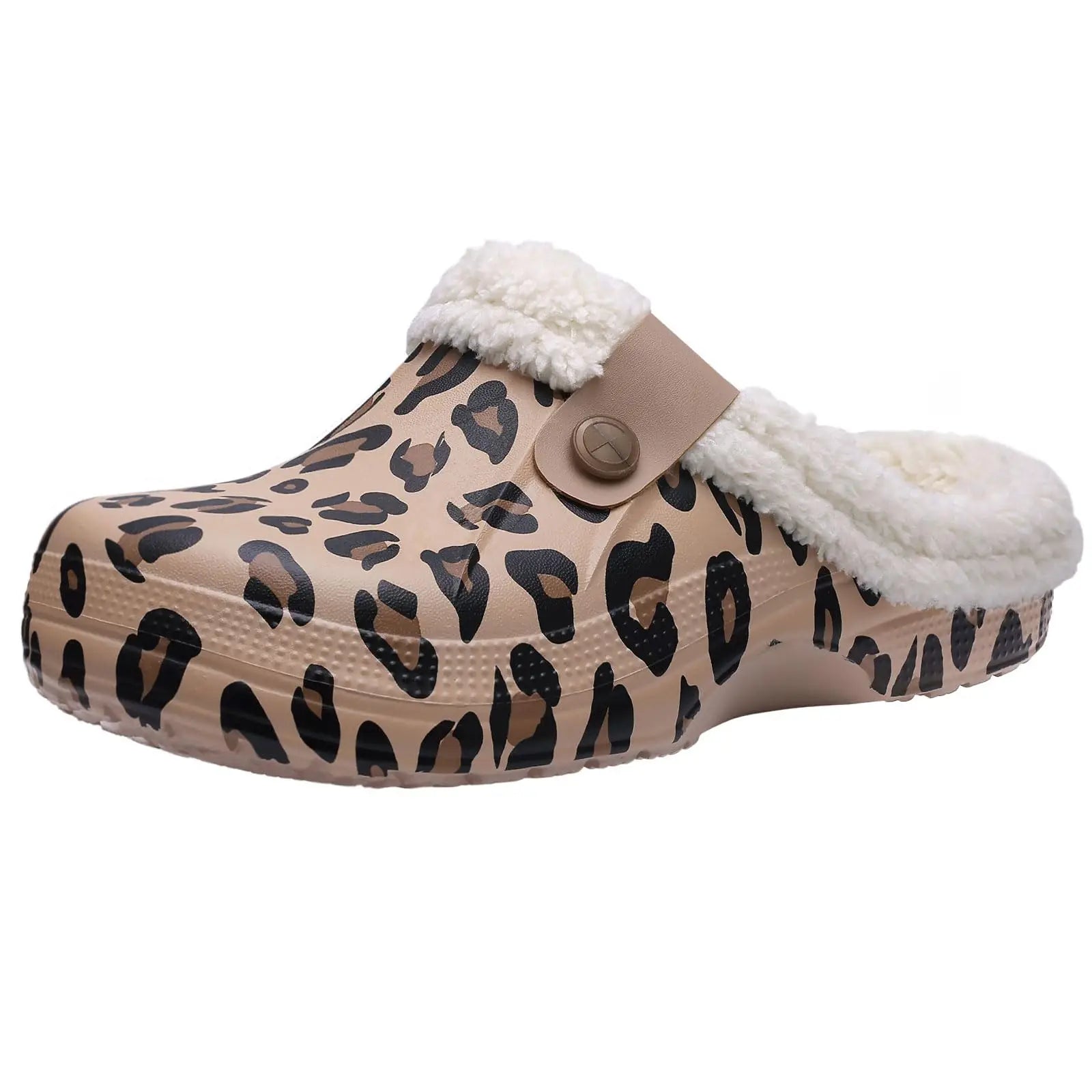 Men's Waterproof Fur Slippers – Warm Non-Slip Winter Shoes