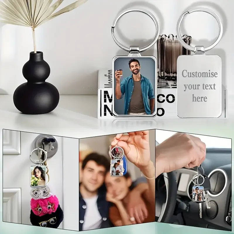 Personalised Photo Keychain - Custom Printed Keychain, the Perfect Gift for Festive Occasions