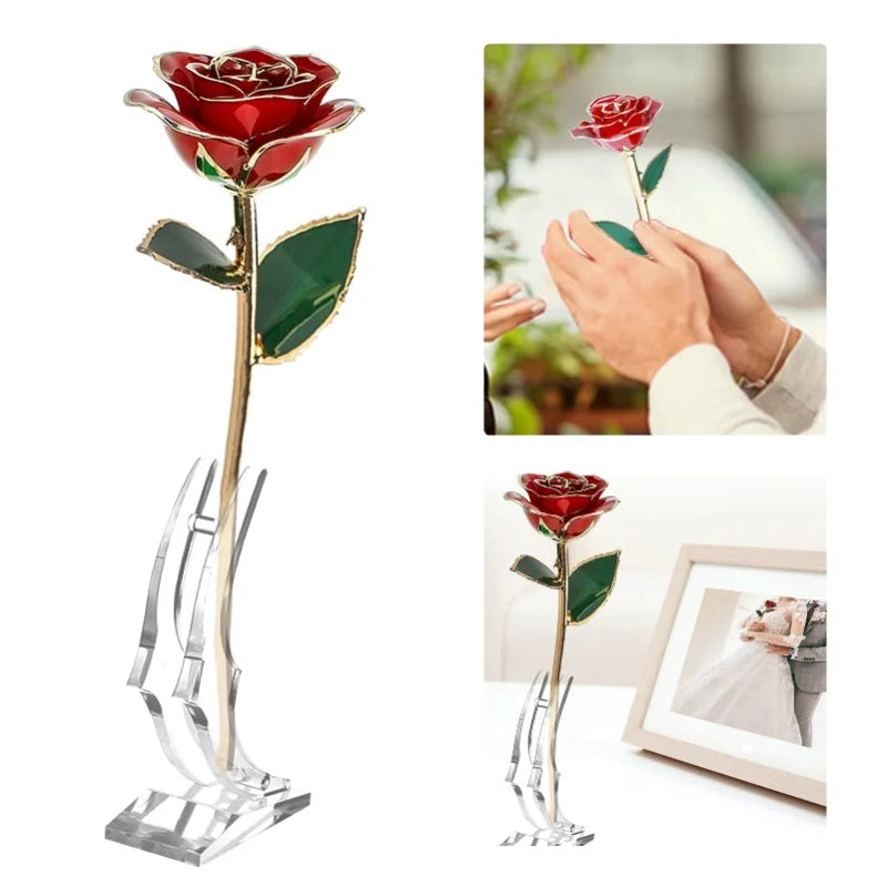 24K Gold Plated Rose - Eternal Valentine's Day Anniversary Gift