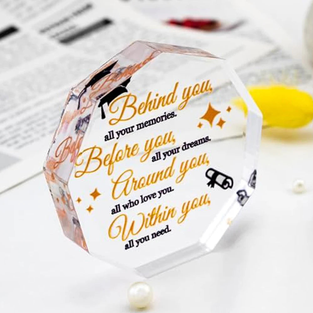 Graduation Gift Plaque for Him or Her 2026 - Inspiring Desktop Decoration