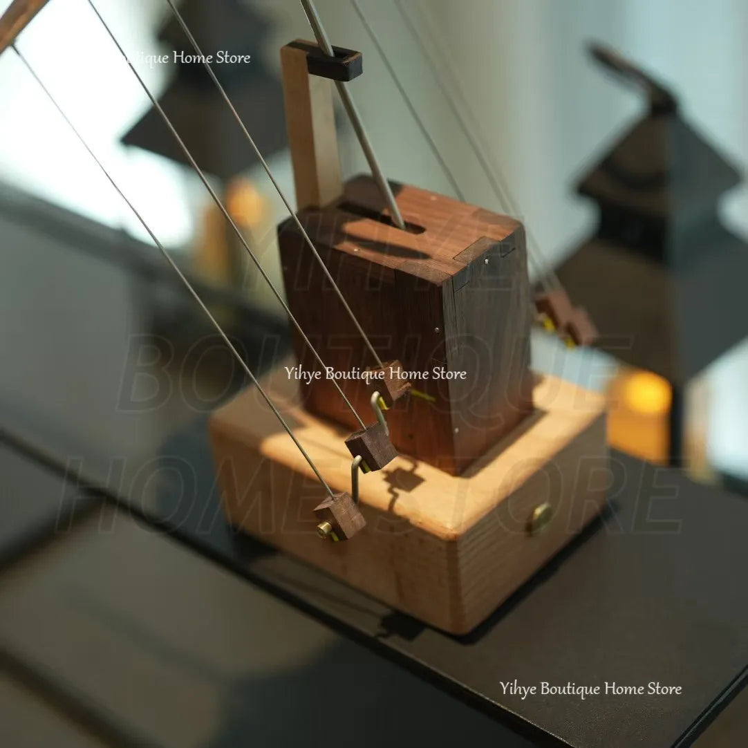 Hand-carved Flying Manta Ray Kinetic Sculpture - Unique Wooden Desktop Ornament for Home/Office Decoration & Birthday Gifting for Him or Her