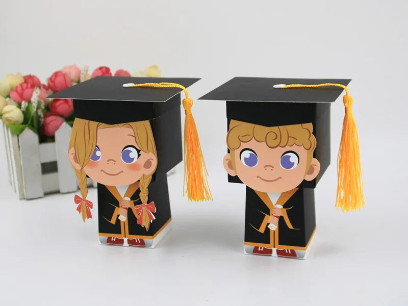 Graduation Cap Gift Boxes - 3D Party Favor Boxes (5 Pack)