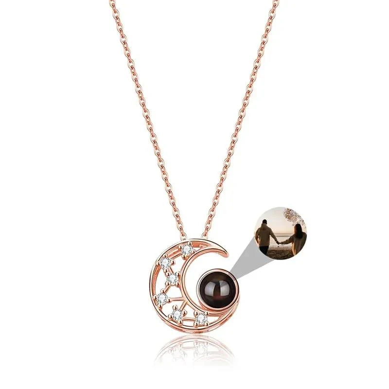 Custom Photo Necklace Gift - Personalized Projection Pendant