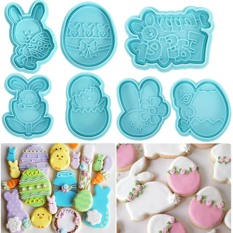 Easter Cookie Cutter Set - Bunny, Egg & Chick Molds for Spring Baking
