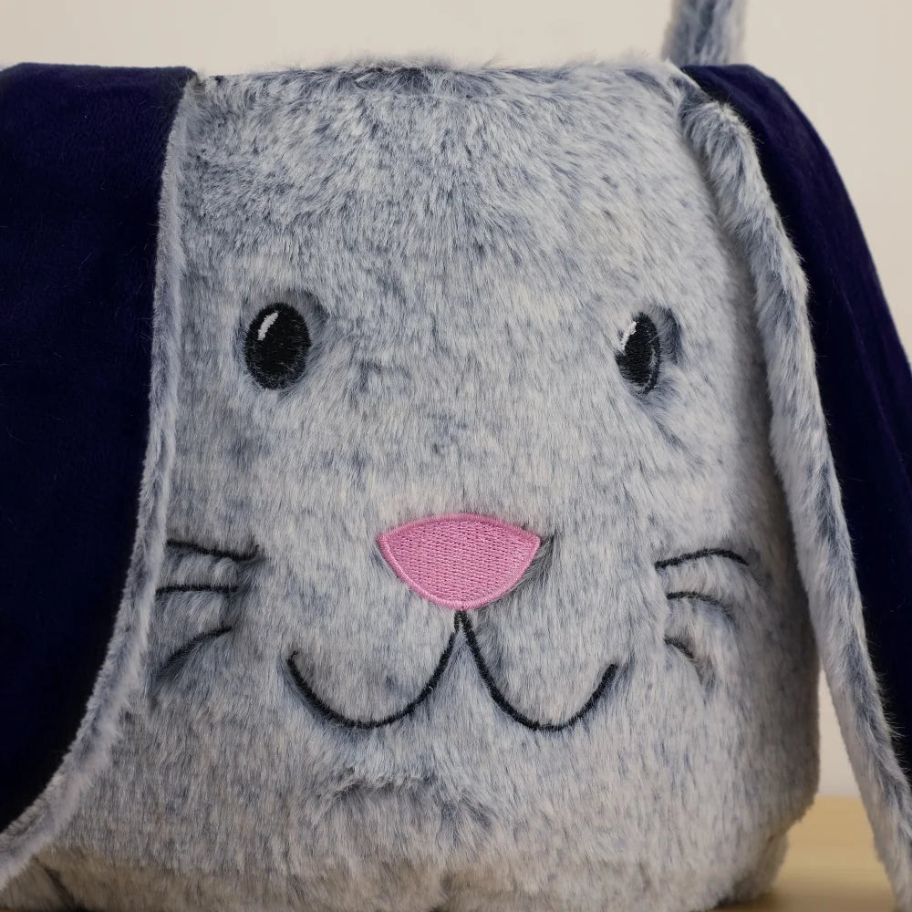 Easter Bunny Basket for Kids - Plush Egg Hunt Bag