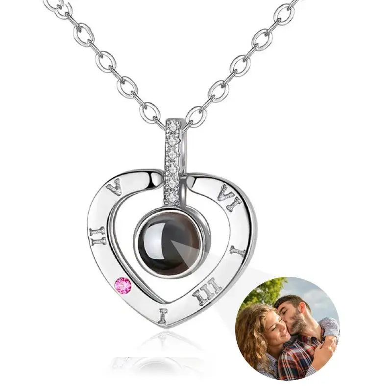 Custom Photo Necklace Gift - Personalized Projection Pendant