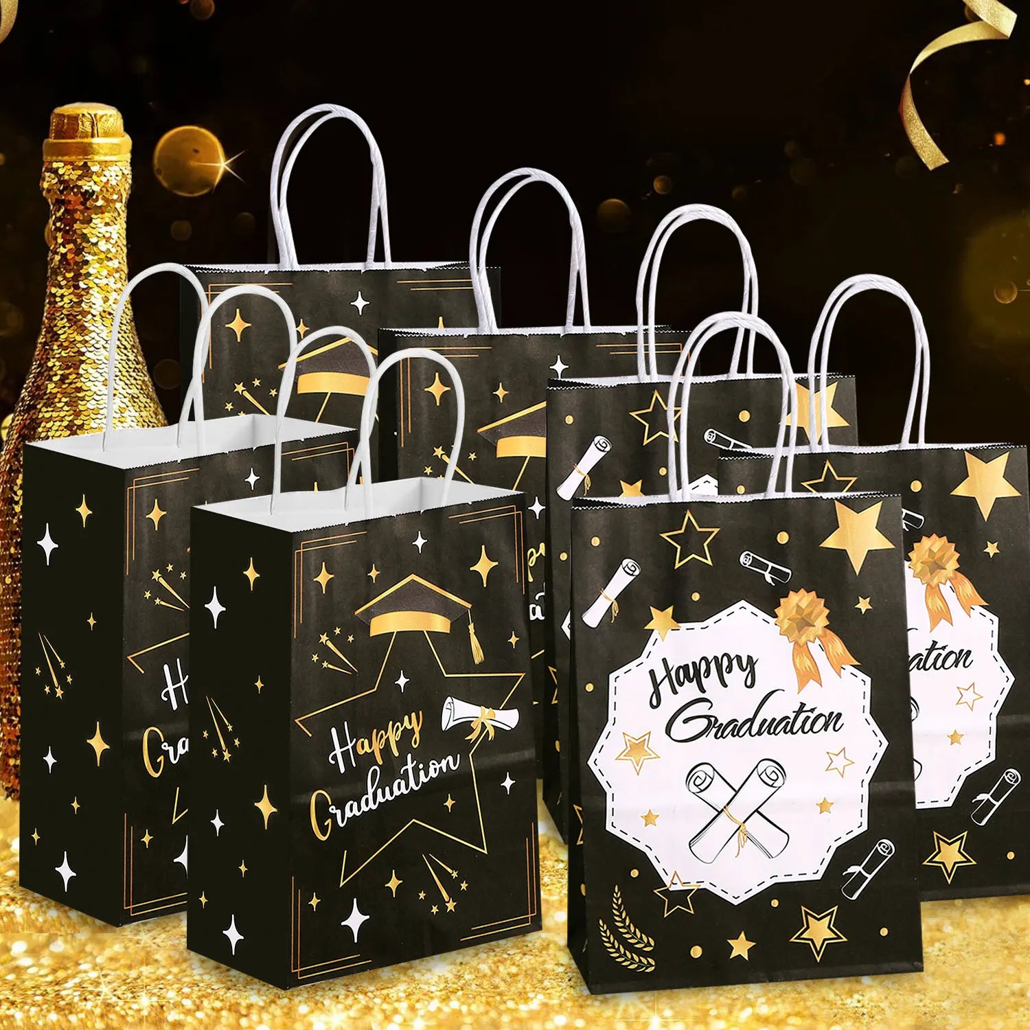 Graduation Gift Bags with Handles - Party Favor Bags