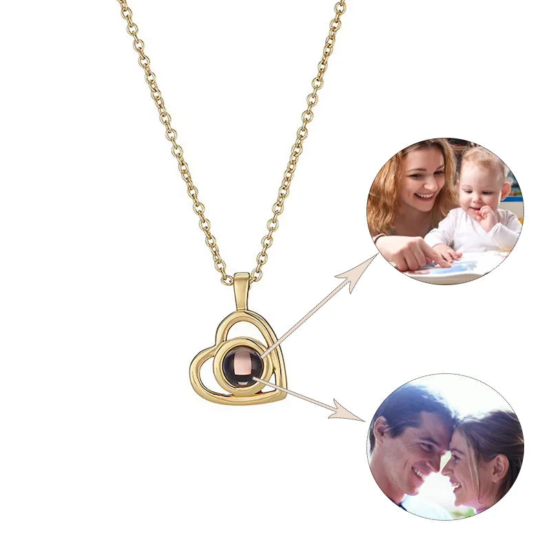 Custom Photo Necklace Gift - Personalized Projection Pendant