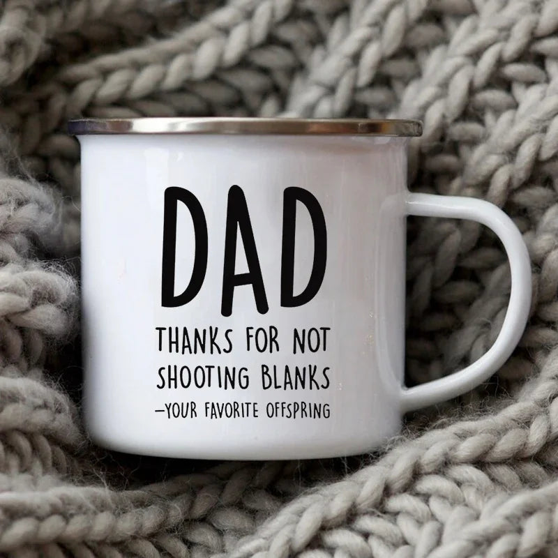 Dad Nutritional Facts Enamel 12oz/400ml Coffee Mug – Father's Day Gift