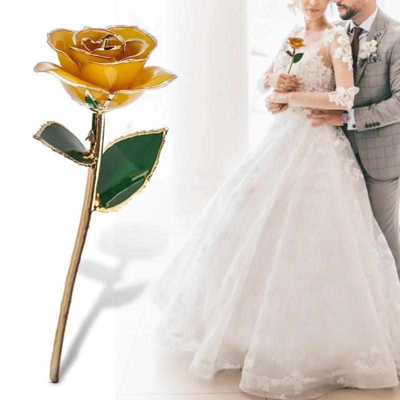 24K Gold Plated Rose - Eternal Valentine's Day Anniversary Gift