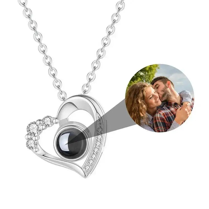 Custom Photo Necklace Gift - Personalized Projection Pendant