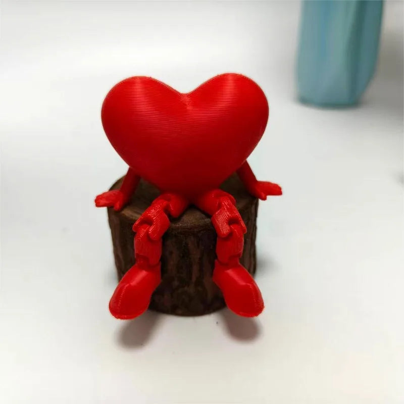 3D Printed Rose Figurine Gift - Valentine's Day Romantic Desk Decor