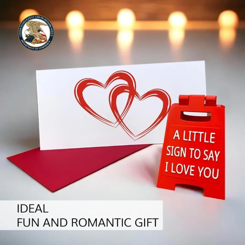 I Love You Sign with Envelope - Romantic Valentine's Day Gift