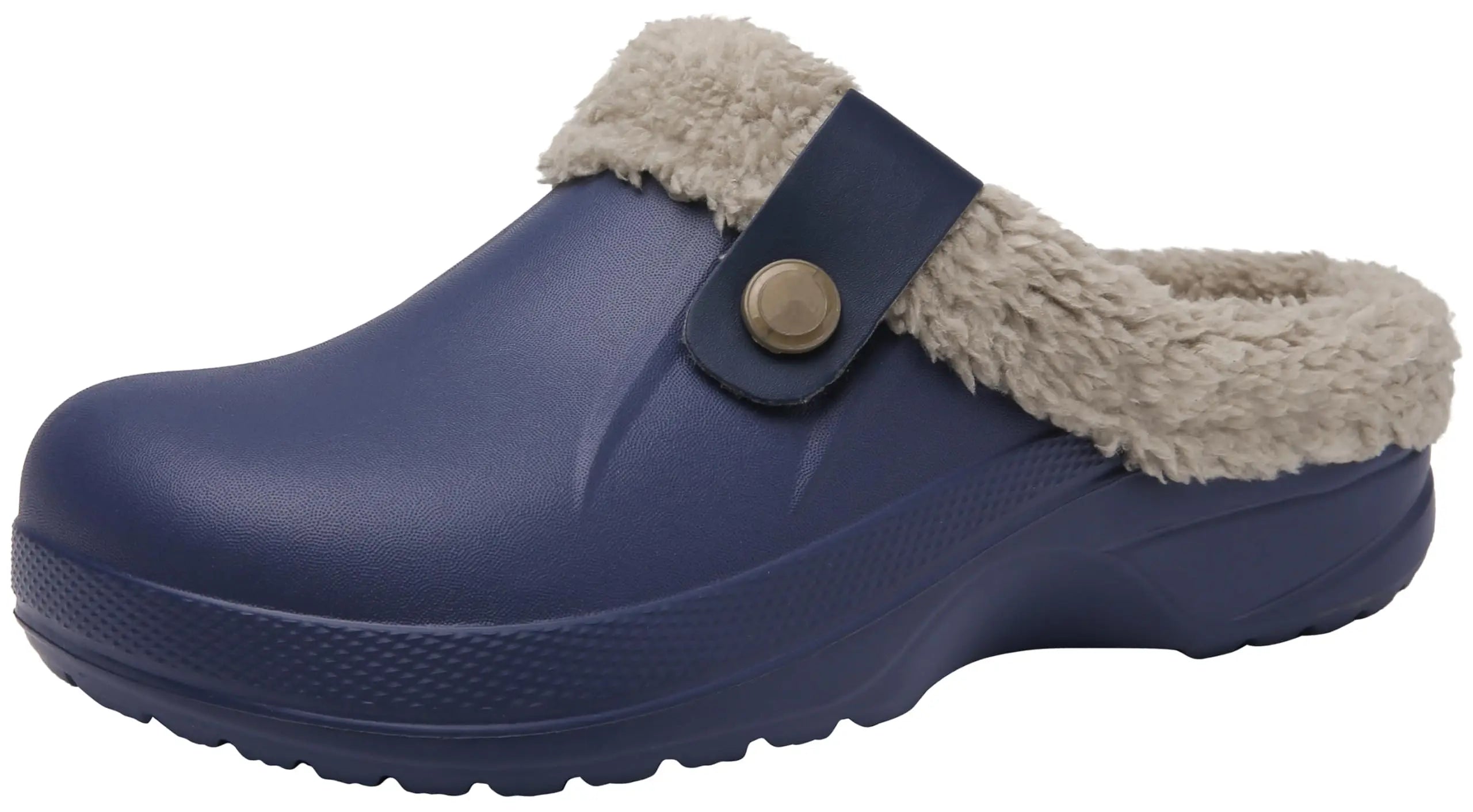 Men's Waterproof Fur Slippers – Warm Non-Slip Winter Shoes