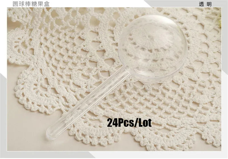 Wedding Gift Boxes for Guests, Plastic Candy Box, Cute Lollipop Shape, Candy Boxes, Party Favors, Candy Holders, Gift Boxes, 24P