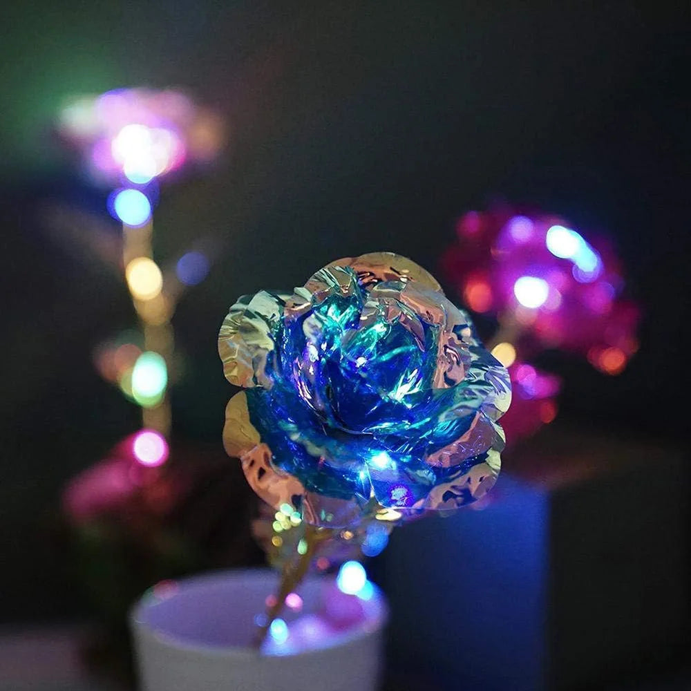 Gold Rose LED Light Gift for Valentine's Mother's Day