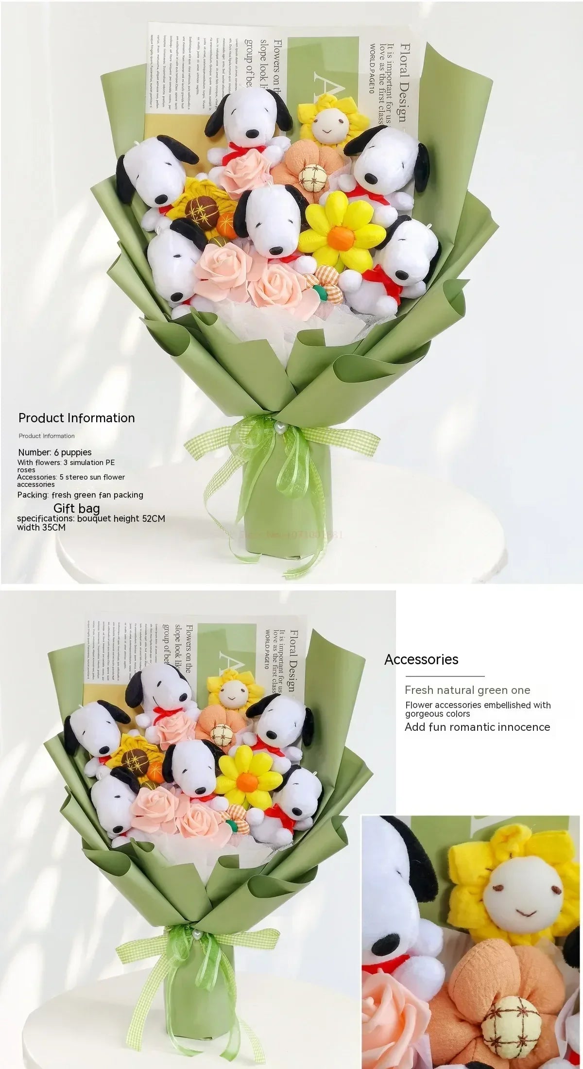 Plush Puppies Bouquet Gift - Graduation, Birthday & Mother's Day
