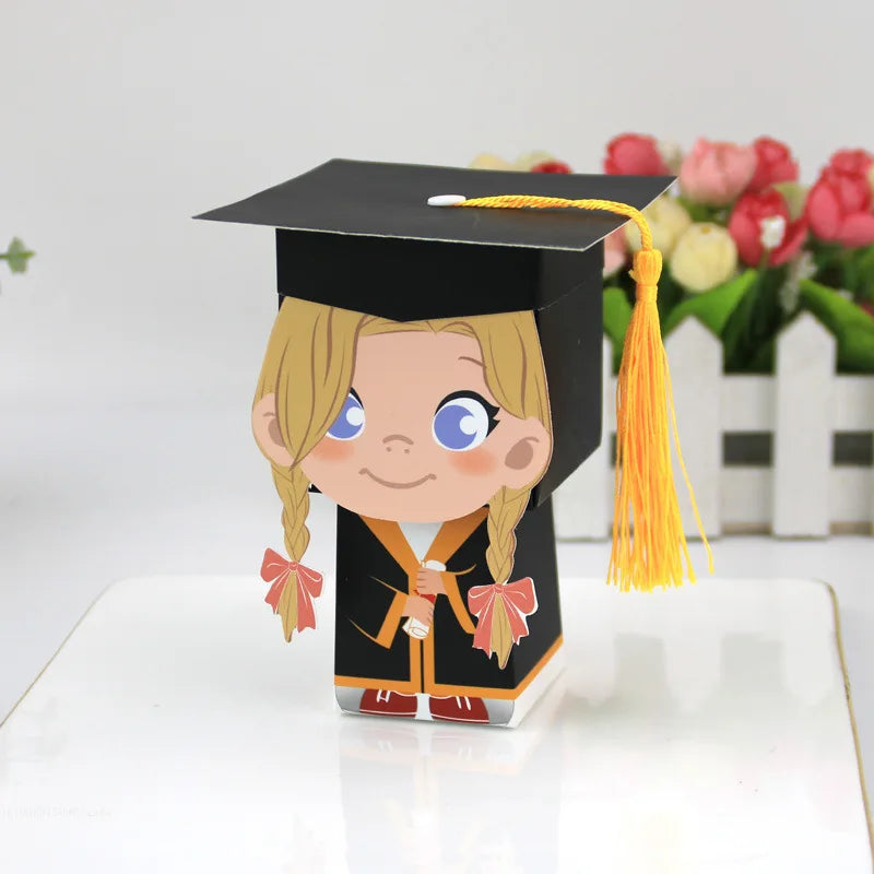 Graduation Cap Gift Boxes - 3D Party Favor Boxes (5 Pack)