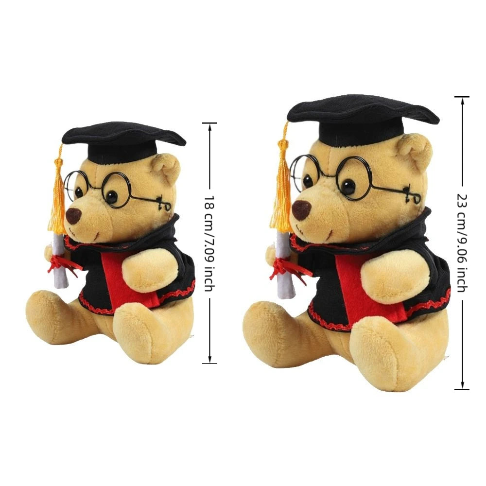 Graduation Gift - Doctor Bear Plush Toy with Glasses & Cap