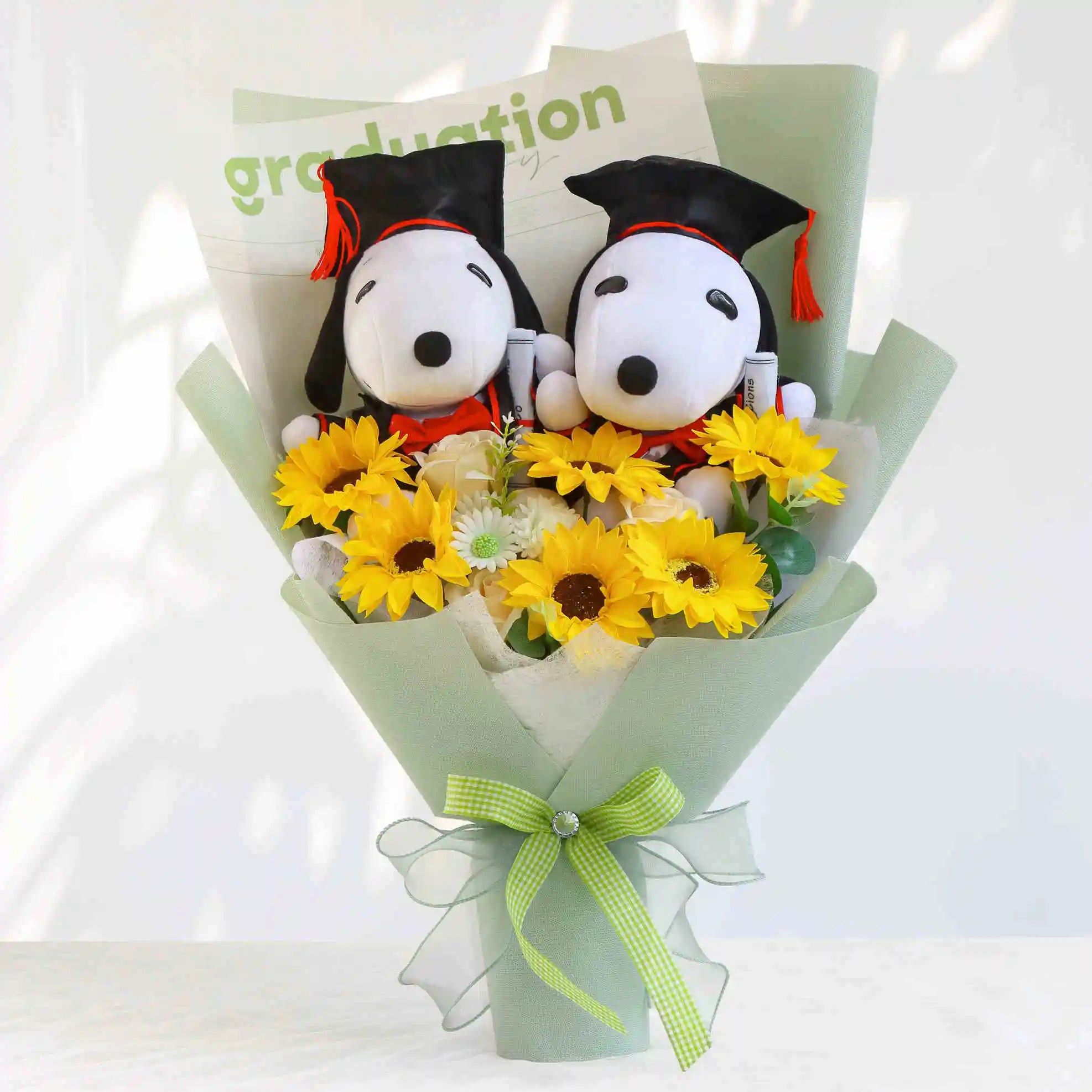 Plush Puppies Bouquet Gift - Graduation, Birthday & Mother's Day