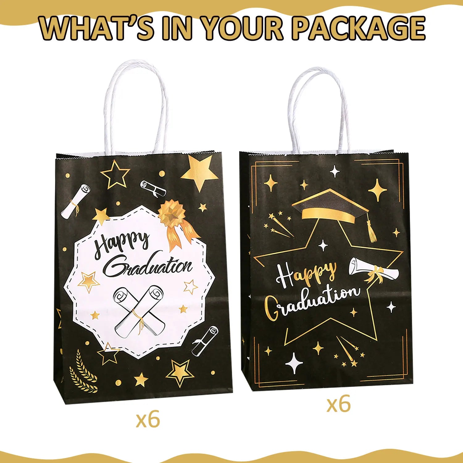 Graduation Gift Bags with Handles - Party Favor Bags