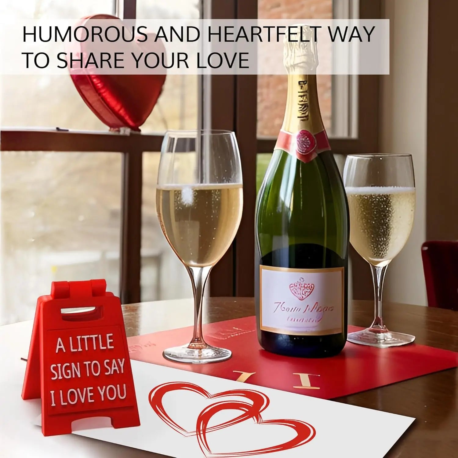 I Love You Sign with Envelope - Romantic Valentine's Day Gift