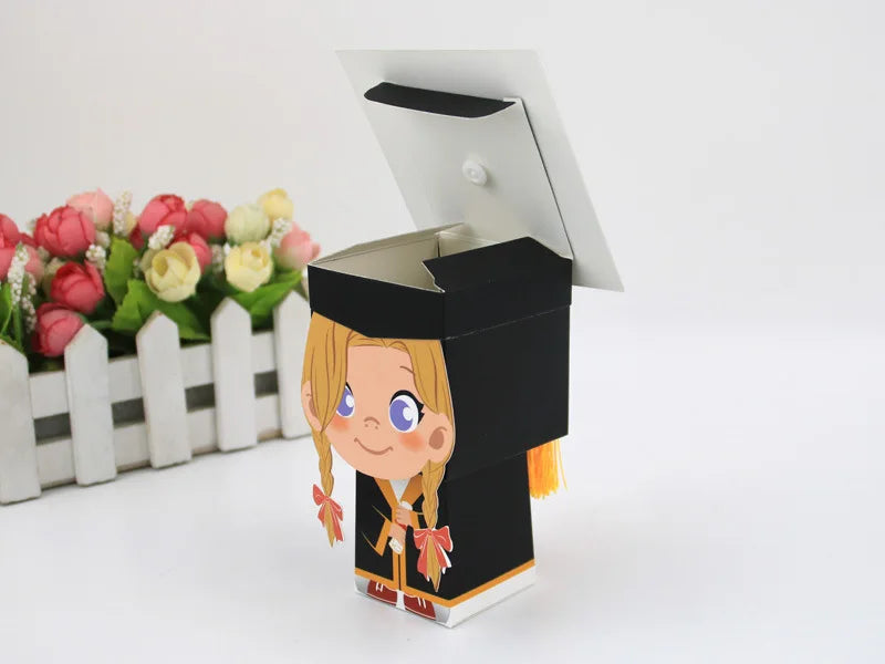 Graduation Cap Gift Boxes - 3D Party Favor Boxes (5 Pack)
