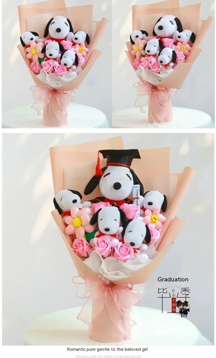 Plush Puppies Bouquet Gift - Graduation, Birthday & Mother's Day