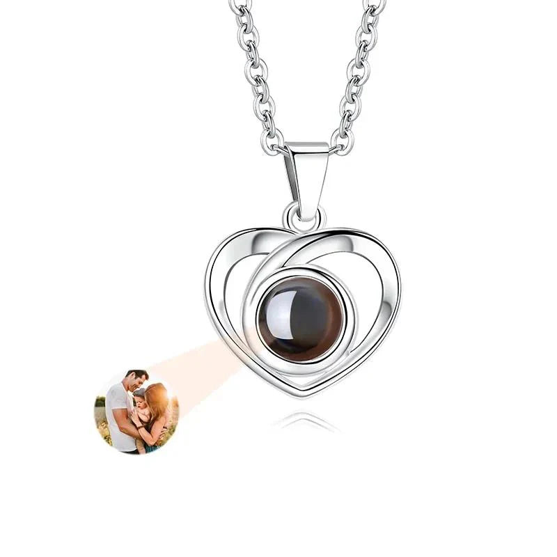 Custom Photo Necklace Gift - Personalized Projection Pendant