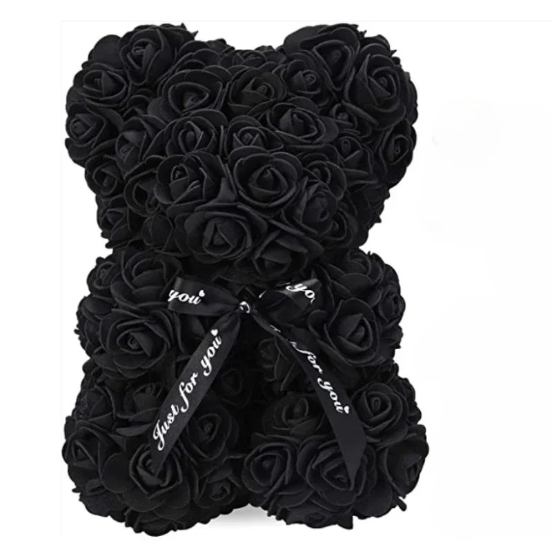 Rose Bear Gift - Eternal Flower Teddy Bear Romantic Decoration Mothers Day Gift