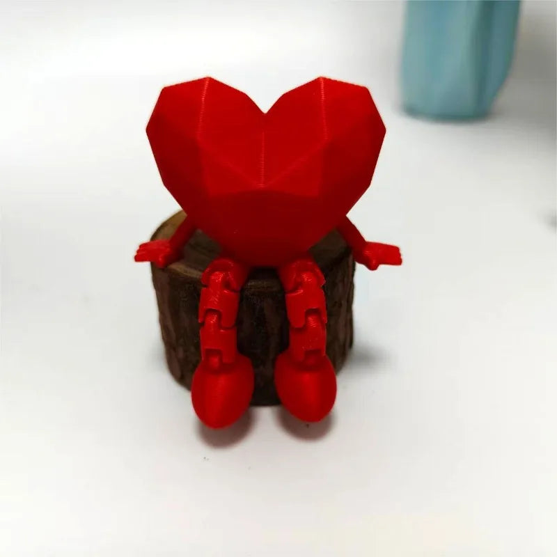3D Printed Rose Figurine Gift - Valentine's Day Romantic Desk Decor