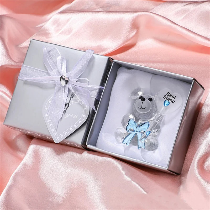 Crystal Bear Figurine Gift - Wedding Favors & Valentine's Day